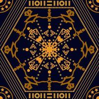 Geometric golden black pattern design Ideal for silk scarf, kerchief, bandana, neck wear, shawl, hijab, fabric, textile, wallpaper, carpet, blanket, ceramics, or tiles. Artwork for fashion printing. vector