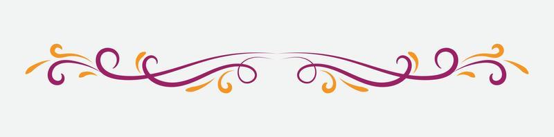 text divider. Calligraphic ornament. Vintage Decorations. Vector isolated illustration.