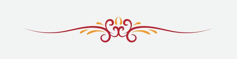 text divider. Calligraphic ornament. Vintage Decorations. Vector isolated illustration.