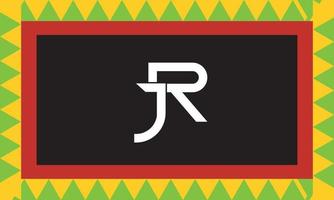 letras del alfabeto iniciales monograma logo jr, rj, j y r vector