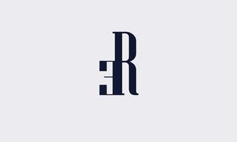 Alphabet letters Initials Monogram logo RE, ER, R and E vector