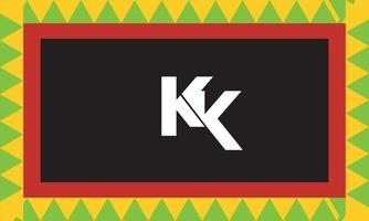 alfabeto letras iniciales monograma logo kk, k y k vector