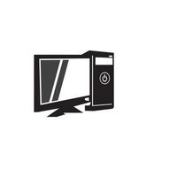 Computer or PC flat icon display Vector Image