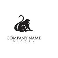 Monkey animal icon logo design template illustration vector