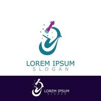 Microscope logo image design. Simple illustration of biology microscope vector icon