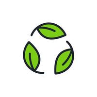 ECO green leaves icon, Vector and Illustration.