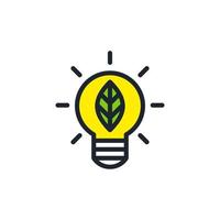 Natural energy light bulb icon, Vector. vector