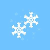 copos de nieve elementos de diseño plano, icono de copo de nieve, vector e ilustración.