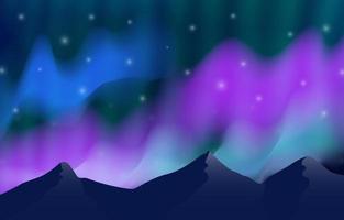 Realistic Aurora Background vector