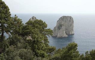 Beautiful coastal view on Capri, Italy photo