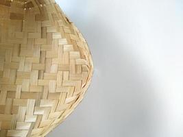 traditional box of woven bamboo from Indonesia called besek. photo