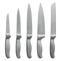 set of kitchen knifes isolated on white photo