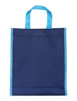 blue shopping bag isolated on white with clipping path photo