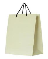 paper shopping bag isolated on white photo
