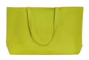 yellow shopping bag isolated on white with clipping path photo