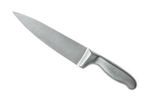 cuchillo de cocina aislado en blanco foto