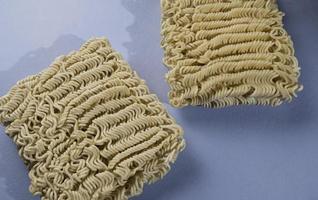 Close up of Instant noodles isolated photo