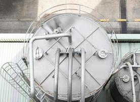 Top view beer fermentation tank photo