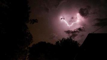 Awesome night lightning photo