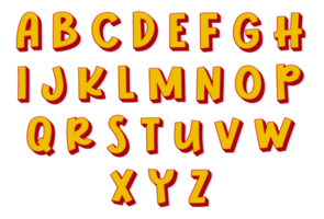 3d alfabet brieven png