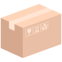 caixa de embalagem de papelão com símbolo frágil boxing day png