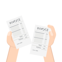 hand holding invoice billing invoice png