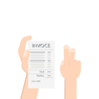 hand holding invoice billing invoice png