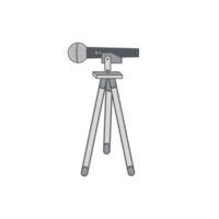 tripod using microphone podcast day setup png