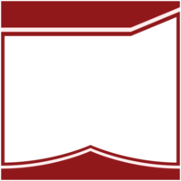 twibbon red and white frame basic shape png