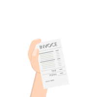 hand holding invoice billing invoice png