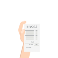 hand holding invoice billing invoice png