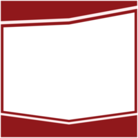 forme de base du cadre rouge et blanc twibbon png