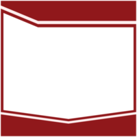 twibbon red and white frame basic shape png