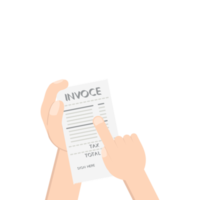 hand holding invoice billing invoice png