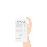 hand holding invoice billing invoice png