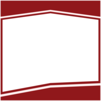 twibbon red and white frame basic shape png