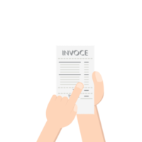 hand holding invoice billing invoice png