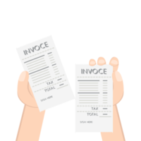 hand holding invoice billing invoice png