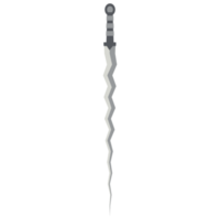 sword zigzag long keris one handed two side sharp swords knight weapon png