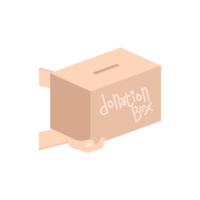 hand holding charity donating box png