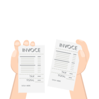 hand holding invoice billing invoice png