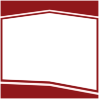 forme de base du cadre rouge et blanc twibbon png