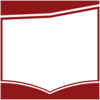 twibbon red and white frame basic shape png