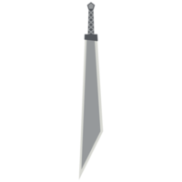 dragon slayer sword machete two handed two side sharp classic weapon png