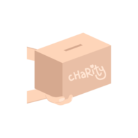 mão segurando a caixa de doação de caridade png