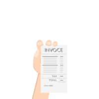 hand holding invoice billing invoice png