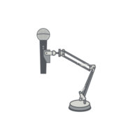 Stativ mit Mikrofon Podcast-Tag-Setup png