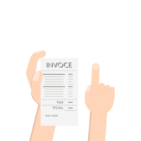 hand holding invoice billing invoice png