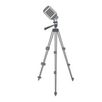 tripod using microphone podcast day setup png