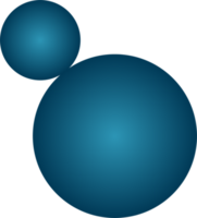 Kreise mit blauem Farbverlauf. png